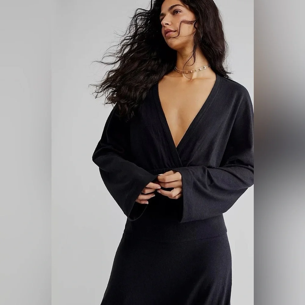 Free People Black Backless Maxi Dress - Picture 2 of 5
